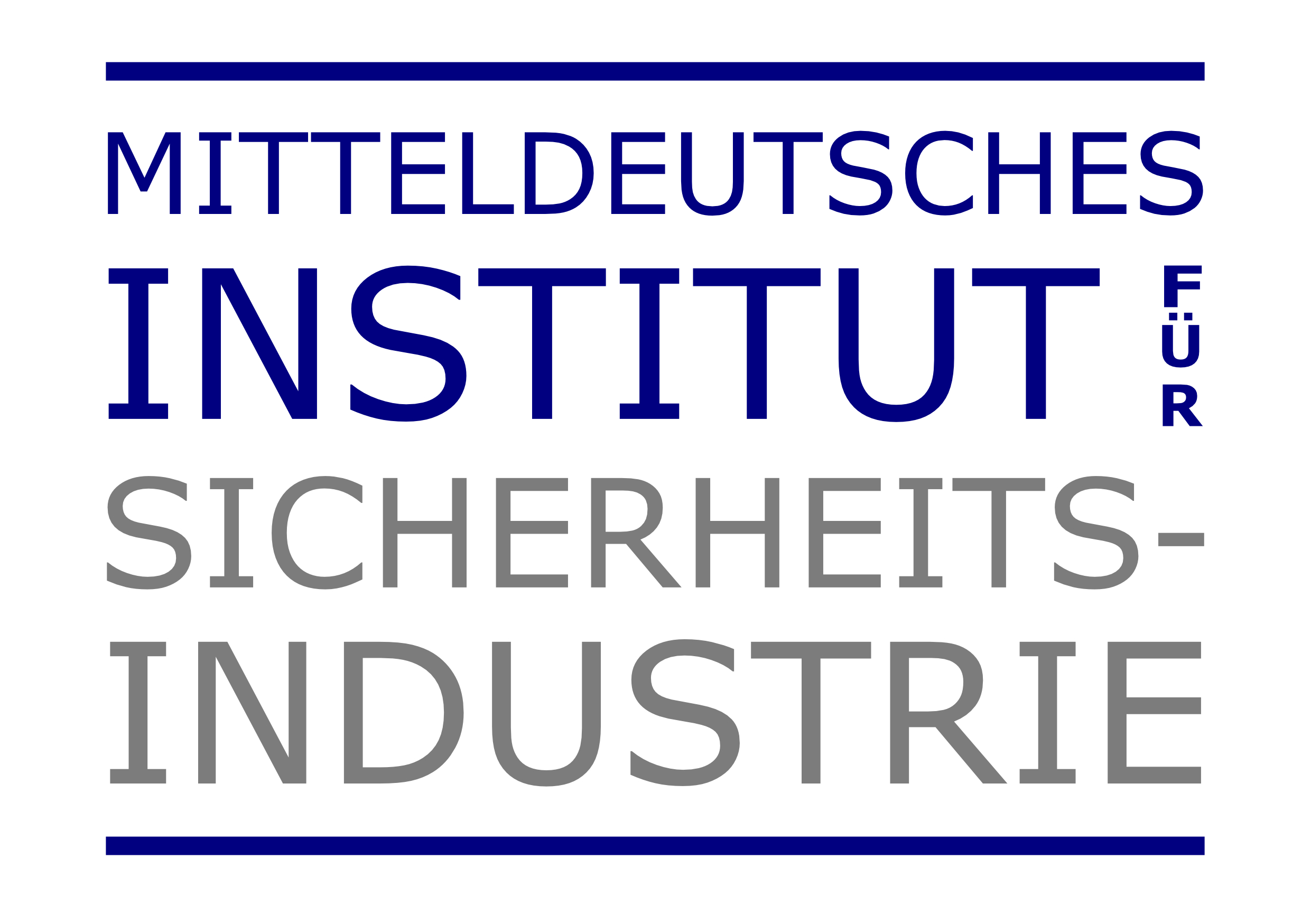 Erstes Logo Misi e.V. als Schriftzug Mitteldeutsches Insitut für Sicherheitsindustrie